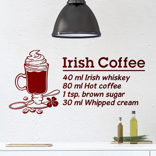 Stickers muraux: Cocktail Irish Coffee - anglais