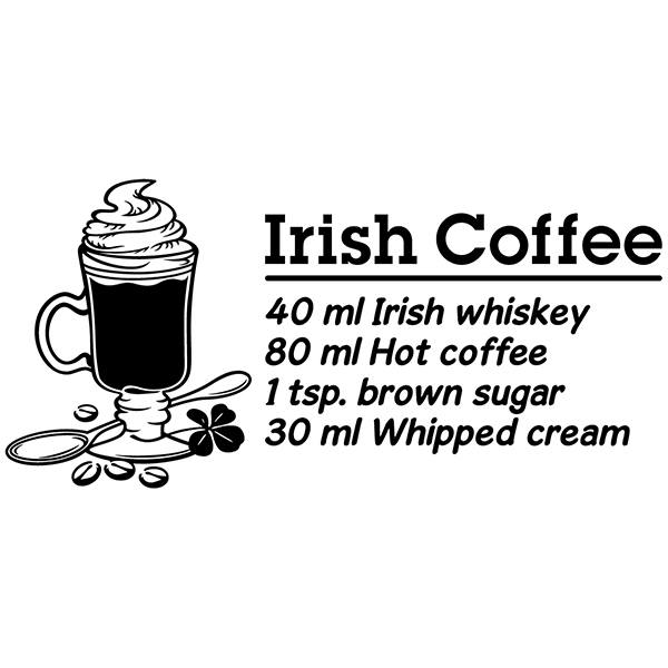 Stickers muraux: Cocktail Irish Coffee - anglais