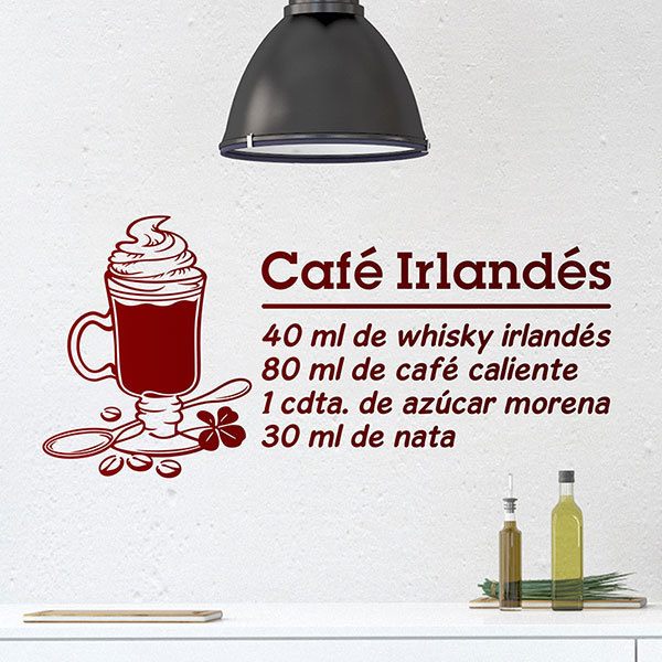 Stickers muraux: Cocktail Irish Coffee - espagnol
