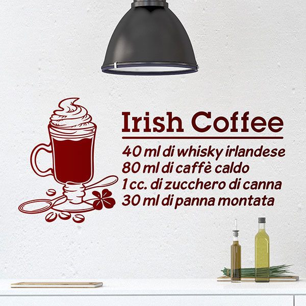 Stickers muraux: Cocktail Irish Coffee - italien