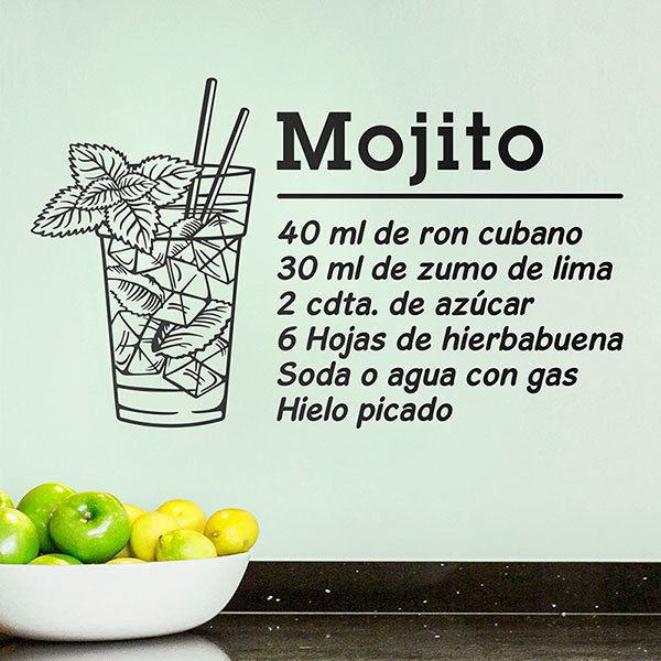 Stickers muraux: Cocktail Mojito - espagnol