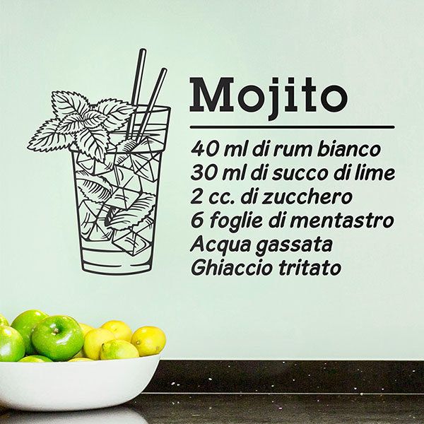 Stickers muraux: Cocktail Mojito - italien