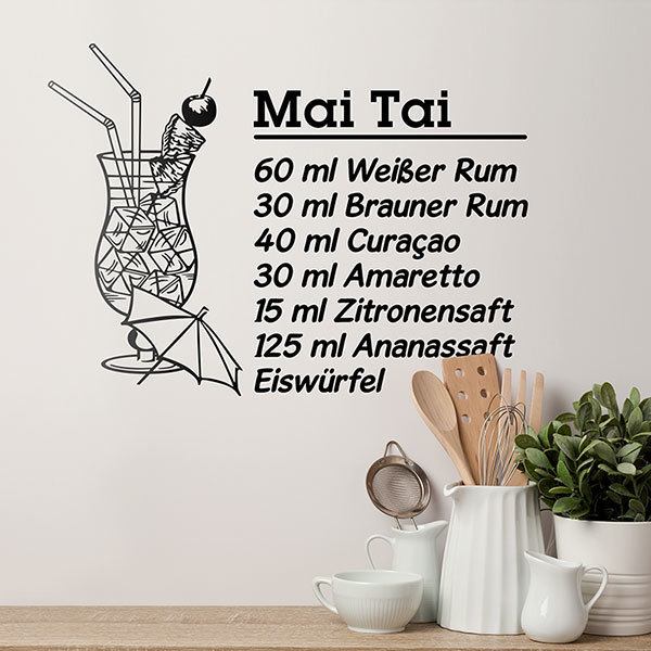 Stickers muraux: Cocktail Mai Tai - allemand