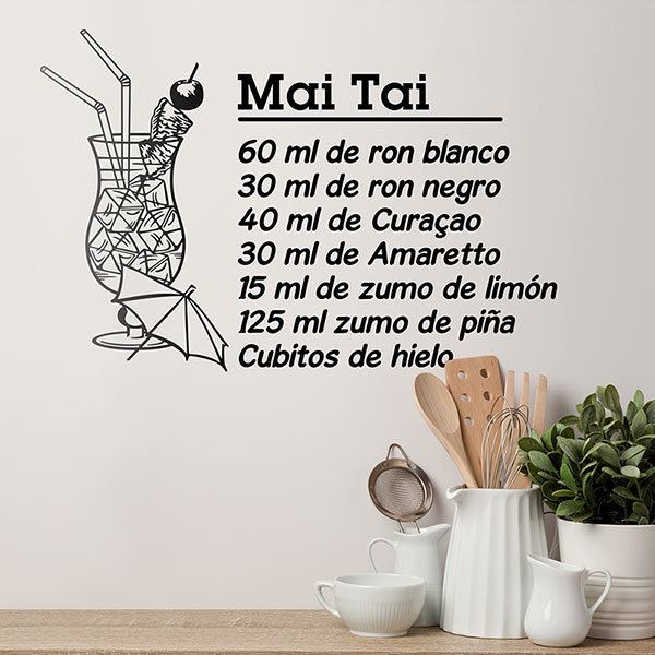 Stickers muraux: Cocktail Mai Tai - espagnol