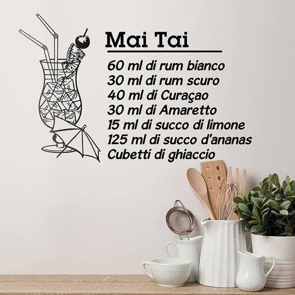Stickers muraux: Cocktail Mai Tai - italien