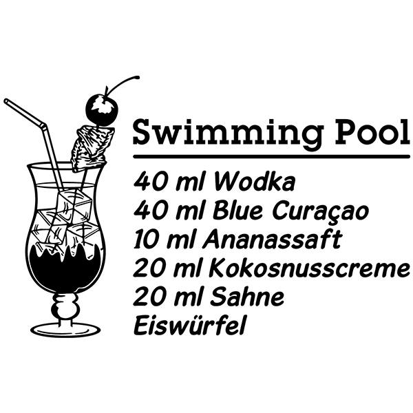 Stickers muraux: Cocktail Swimming Pool - allemand