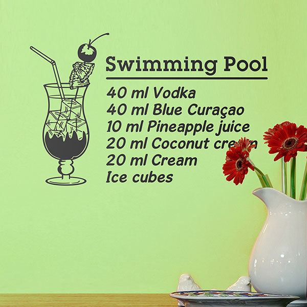 Stickers muraux: Cocktail Swimming Pool - anglais