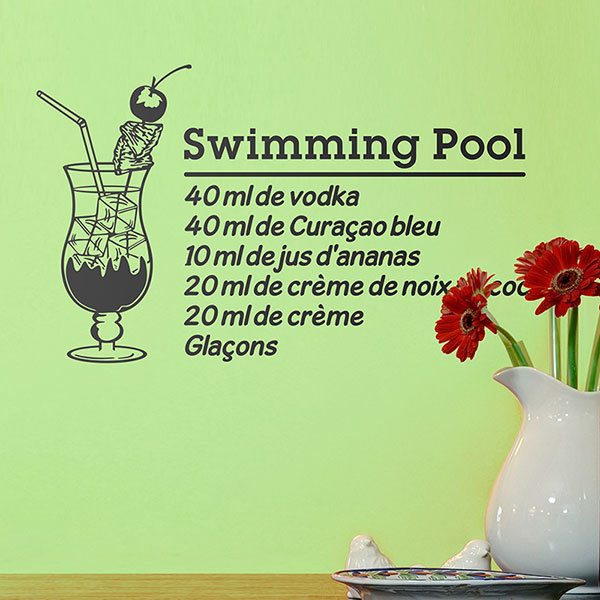 Stickers muraux: Cocktail Swimming Pool - français