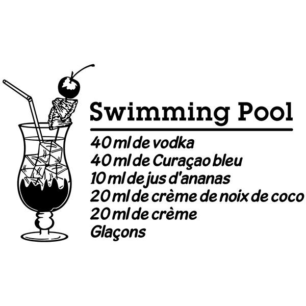 Stickers muraux: Cocktail Swimming Pool - français