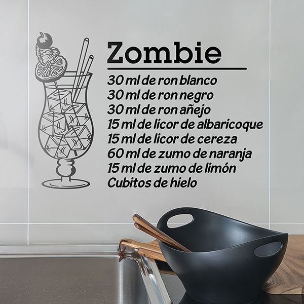 Stickers muraux: Cocktail Zombie - espagnol