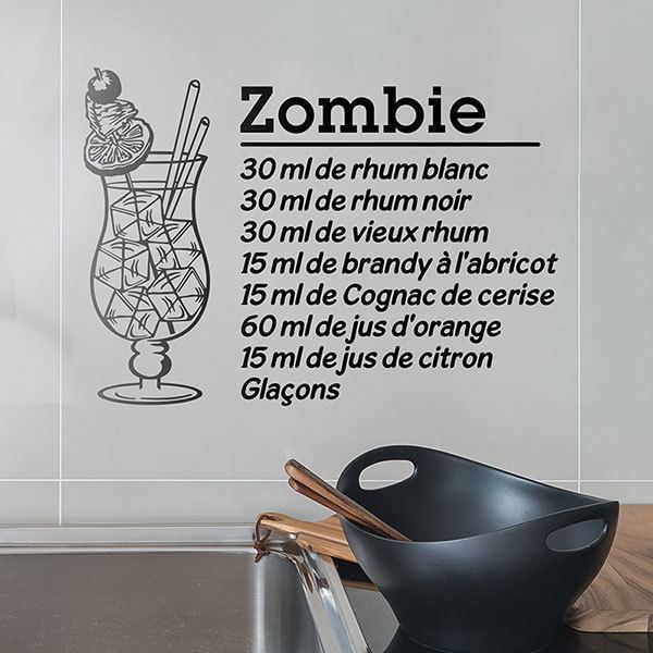Stickers muraux: Cocktail Zombie - français