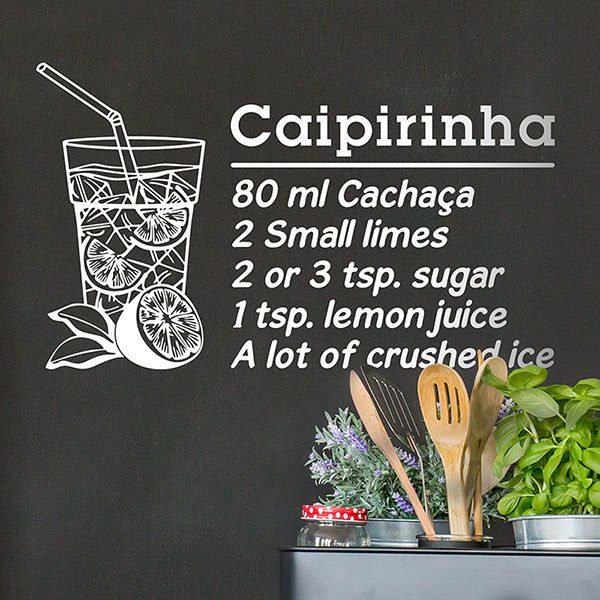 Stickers muraux: Cocktail Caipirinha - anglais