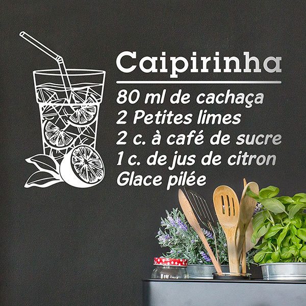 Stickers muraux: Cocktail Caipirinha - français