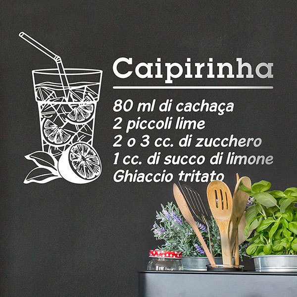 Stickers muraux: Cocktail Caipirinha - italien