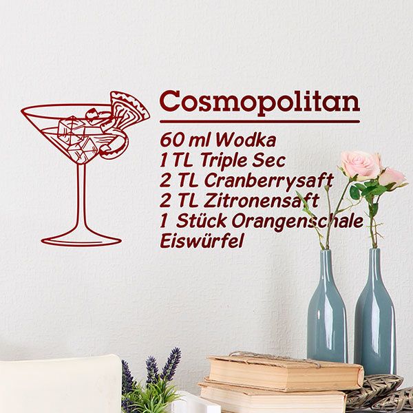 Stickers muraux: Cocktail Cosmopolitan - allemand