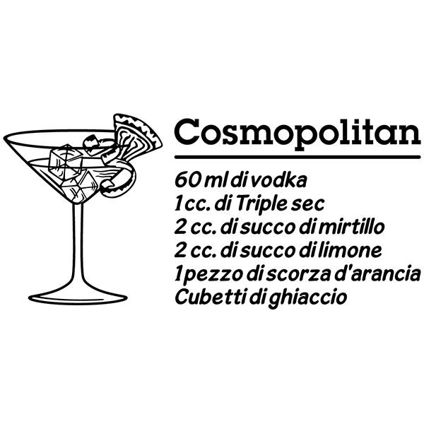 Stickers muraux: Cocktail Cosmopolitan - italien