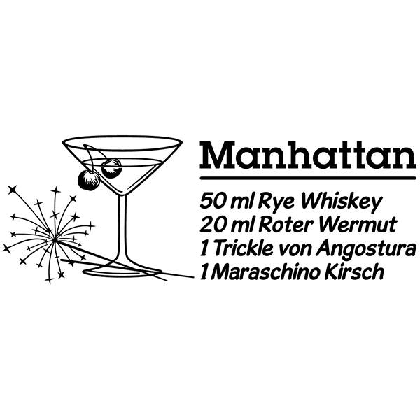 Stickers muraux: Cocktail Manhattan - allemand