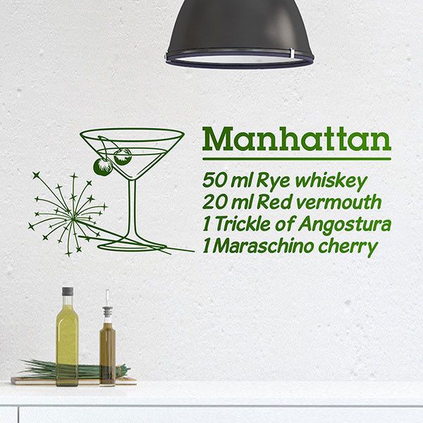Stickers muraux: Cocktail Manhattan - anglais
