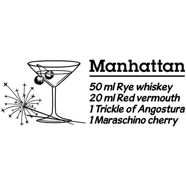 Stickers muraux: Cocktail Manhattan - anglais