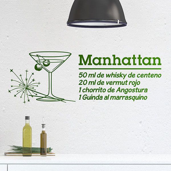 Stickers muraux: Cocktail Manhattan - espagnol