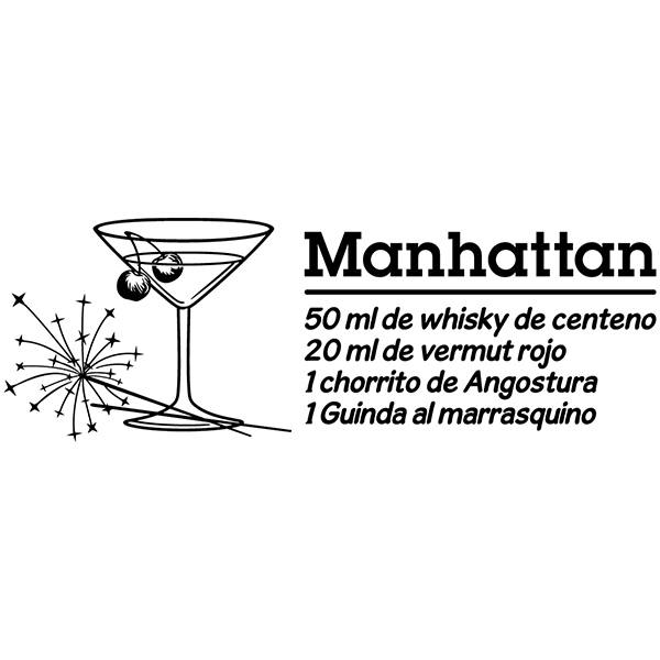 Stickers muraux: Cocktail Manhattan - espagnol