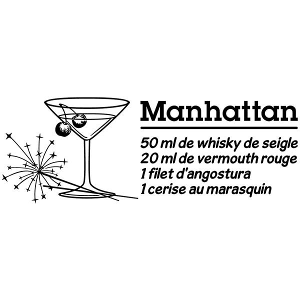 Stickers muraux: Cocktail Manhattan - français