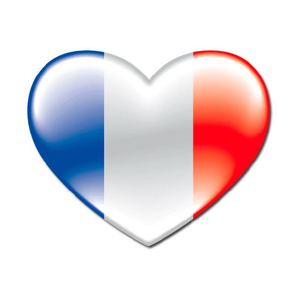 Autocollants: Coeur France