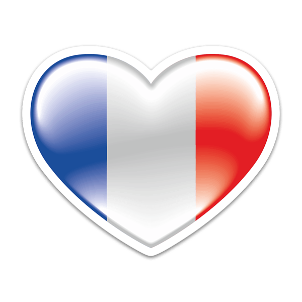 Autocollants: Coeur France