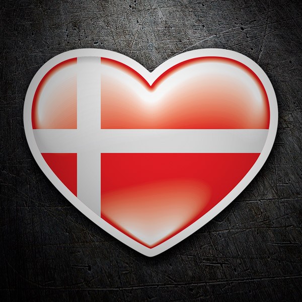 Autocollants: Le cœur du Danemark 1