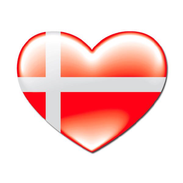 Autocollants: Le cœur du Danemark