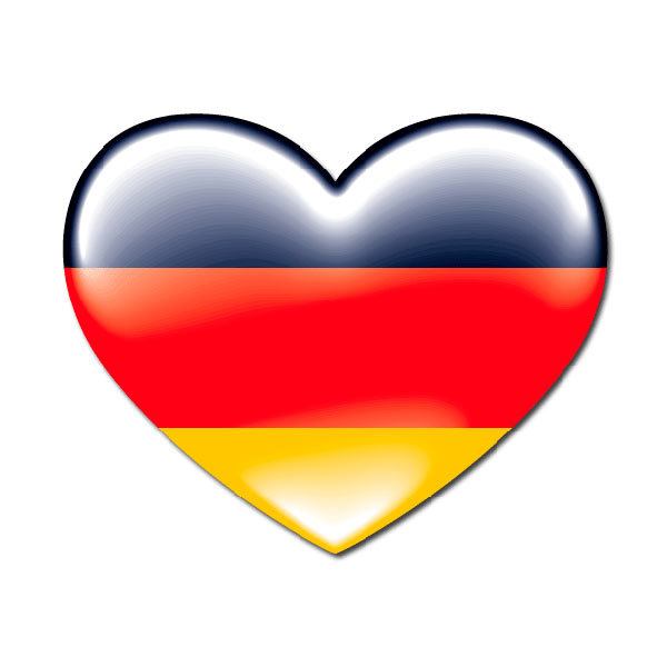 Autocollants: Allemagne de coeur