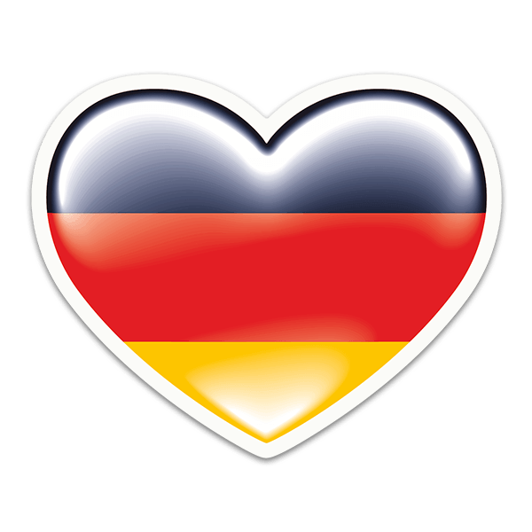 Autocollants: Allemagne de coeur