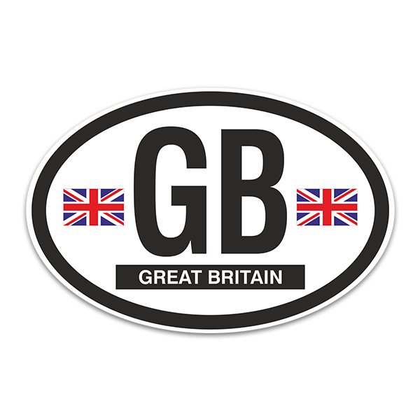 Autocollants: Ovale Great Britain (Grande-Bretagne) GB