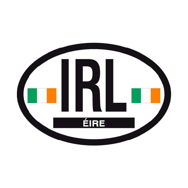 Autocollants: Oval Irlande IRL