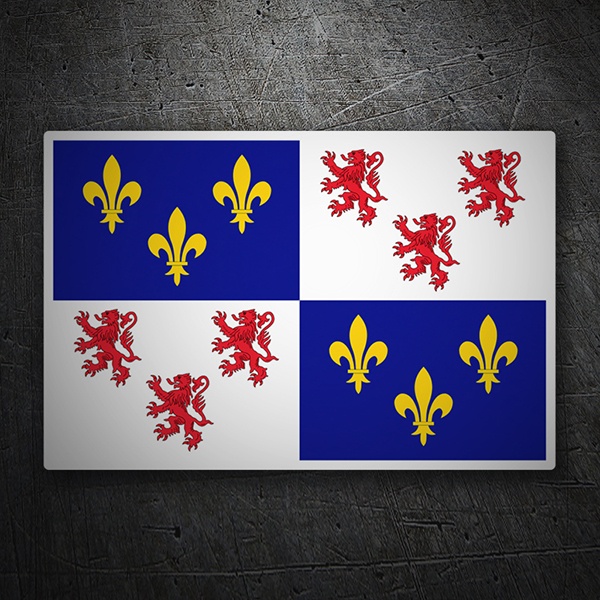 Autocollants: Drapeau Picardie