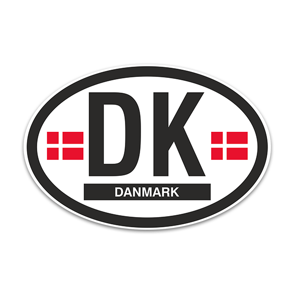 Autocollants: Ovale Danemark