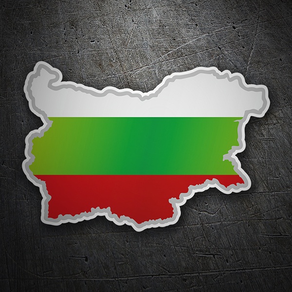 Autocollants: Carte drapeau Bulgarie 1