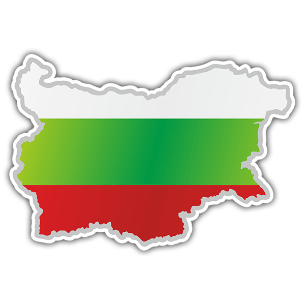 Autocollants: Carte drapeau Bulgarie
