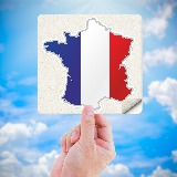 Autocollants: Carte drapeau France 5