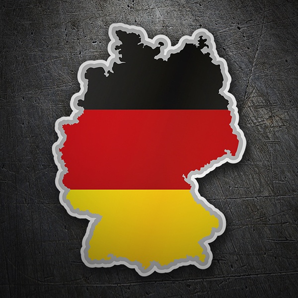 Autocollants: Carte drapeau Allemagne 1