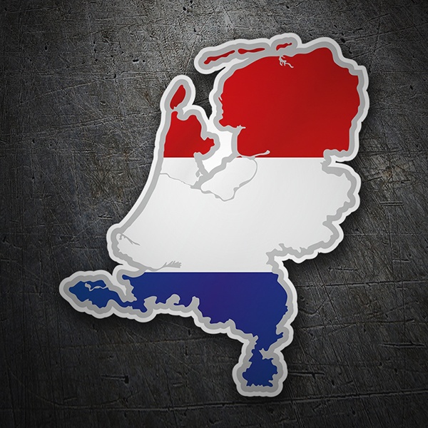 Autocollants: Carte drapeau Pays-Bas