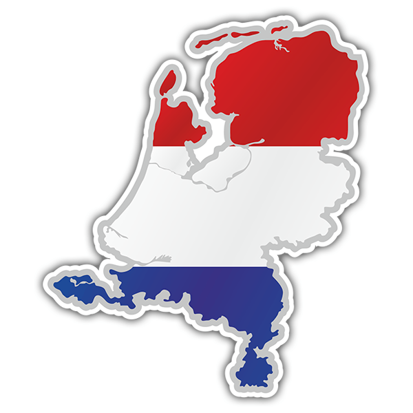 Autocollants: Carte drapeau Pays-Bas 0
