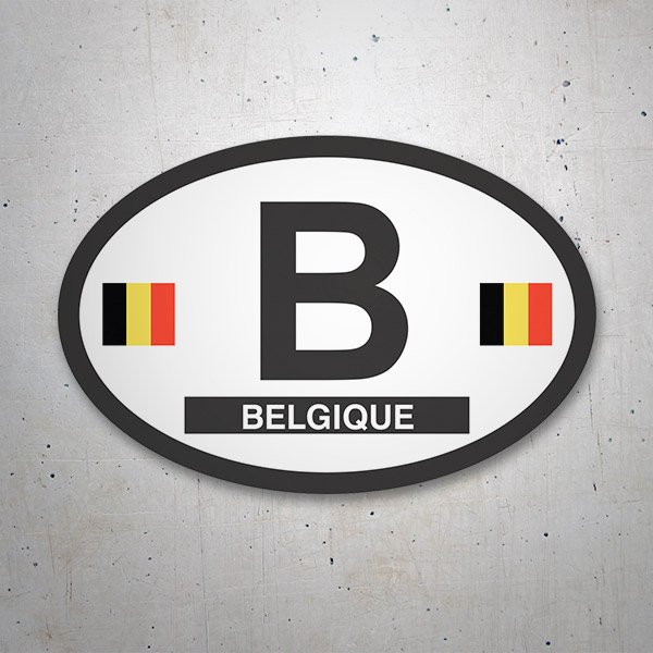 Lot De 6 Autocollants Drapeau Belgique Pour Voiture, Moto, Casque - Taille 12x3 Cm - Vinyle Durable