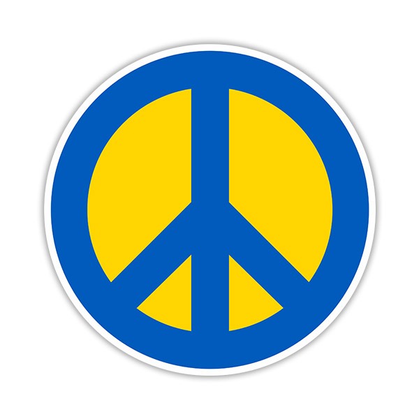 Autocollants: Symbole de la Paix Ukraine 