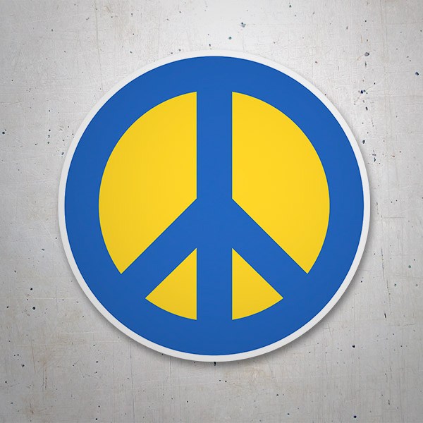 Autocollants: Symbole de la Paix Ukraine 