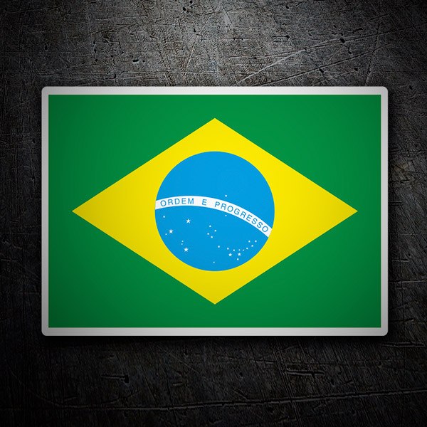 Autocollants: Drapeau Brésil
