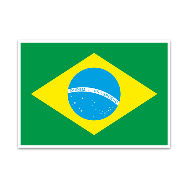 Autocollants: Drapeau Brésil