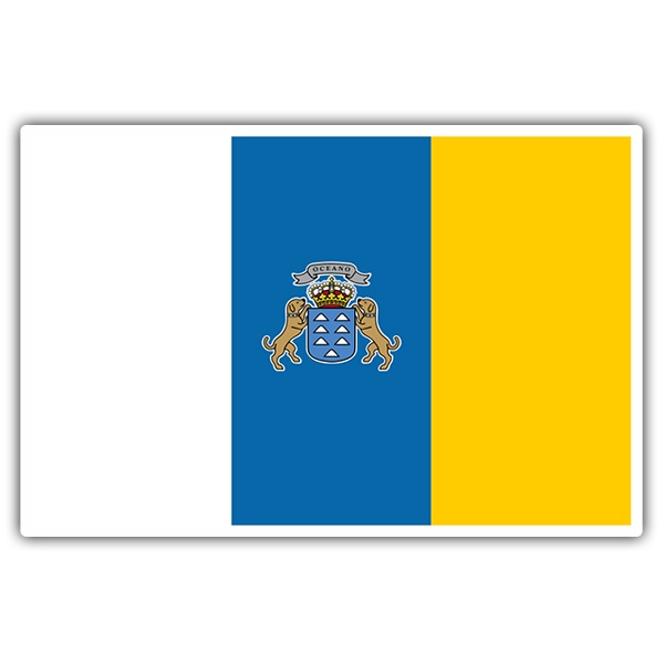 Autocollants: Drapeau îles Canaries
