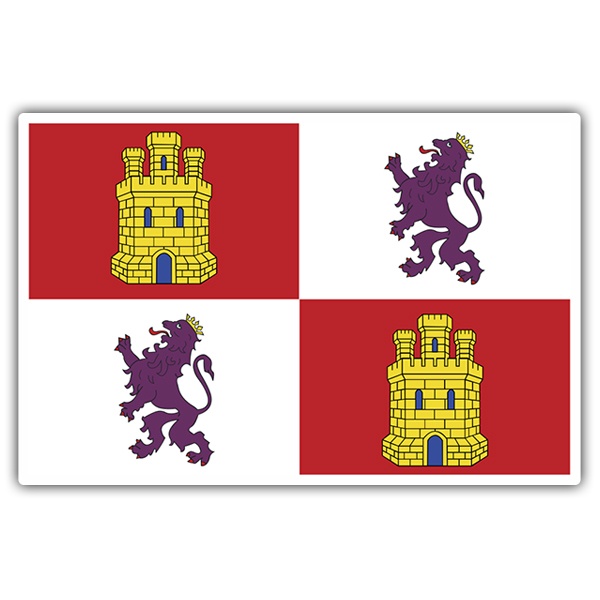 Autocollants: Drapeau Castille et Leon