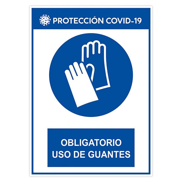Autocollants: Protection covid19 utilisation de gants